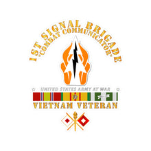 Load image into Gallery viewer, Kiss-Cut Vinyl Decals - Army - 1st Signal Bde DUI - Combat Communicator w VN SVC X 300
