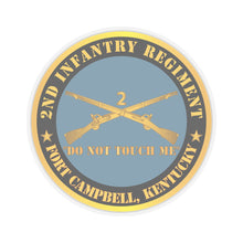 Load image into Gallery viewer, Kiss - Cut Stickers - Army - 2nd  Infantry Regiment Branch - Do Not Touch Me - Fort Campbell, KY X 300
