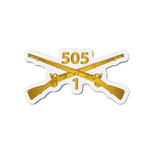 Load image into Gallery viewer, Die-Cut Magnets - Army -  1st Bn, 505th Infantry Regiment Branch wo Txt X 300
