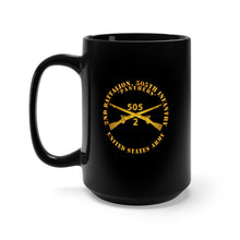 Load image into Gallery viewer, Black Mug 15oz - Army -  2nd Bn, 505th Infantry Regiment - PANTHERS - Branch X 300
