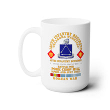 Load image into Gallery viewer, White Mug 15oz -    Army - 180th Infantry Regiment - 45th ID - Battle Pork Chop Hill, Korean War
