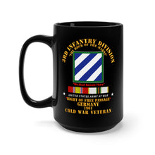 Load image into Gallery viewer, Black Mug 15oz -  3rd ID - Right of Passage - Germany w Cold War SVC
