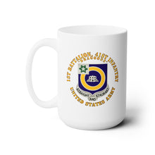 Load image into Gallery viewer, White Ceramic Mug 15oz - Army - 1st Bn, 41st Infantry - DUI - Dragoons
