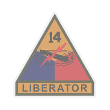 Load image into Gallery viewer, Kiss-Cut Stickers - SSI - 14th Armored Division w Name Tape X 300
