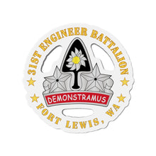 Load image into Gallery viewer, Die-Cut Magnets - Army - 31st Engineer Battalion - Fort Lewis, WA
