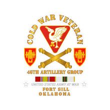 Load image into Gallery viewer, Kiss-Cut Vinyl Decals - Army - Cold War Vet - 46th Artillery Group - Fort Sill, OK w COLD SVC
