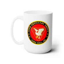 Load image into Gallery viewer, White Ceramic Mug 15oz - Army - 46th Artillery Group - Fort Sill, OK
