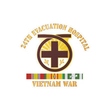 Load image into Gallery viewer, Kiss-Cut Vinyl Decals - Army - 24th Evacuation Hospital - Vietnam War w  V N SVC X 300
