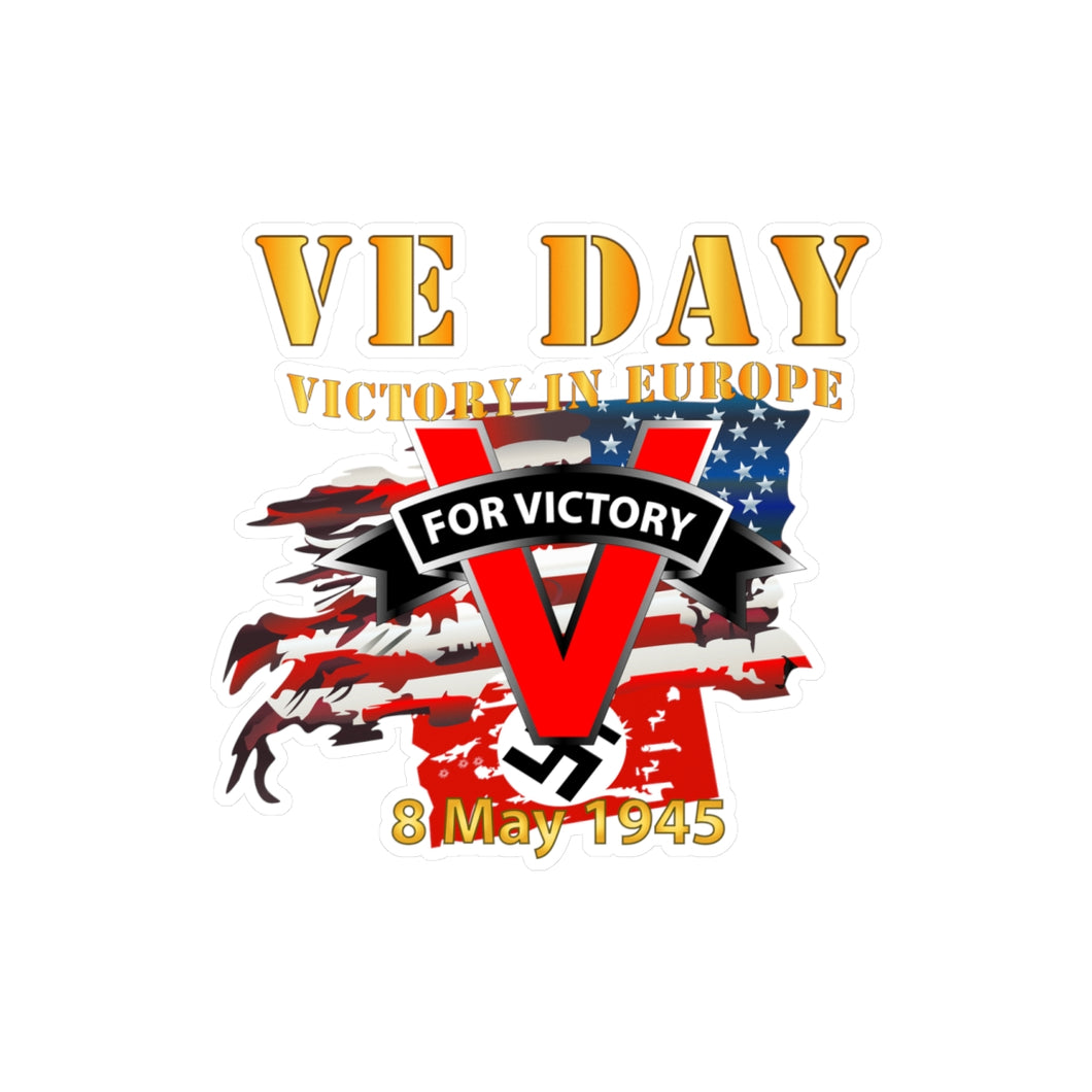 Kiss-Cut Vinyl Decals - Army - Victory in Europe Day