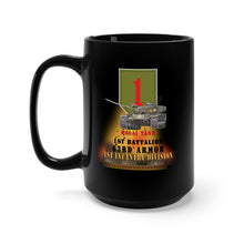 Load image into Gallery viewer, Black Mug 15oz - 1st Bn 63rd Armor - 1st Inf Div - M60A1 Tank X 300
