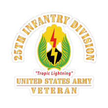 Load image into Gallery viewer, Kiss - Cut Stickers - Army - DUI - 25th Infantry Division - Tropic Lightning - US Army Veteran X 300
