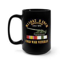 Load image into Gallery viewer, Black Mug 15oz - Army - M110A2 - 8 Inch 203mm Howitzer - Cold War Veteran w COLD SVC X 300
