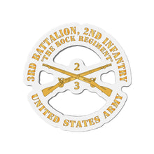 Load image into Gallery viewer, Die-Cut Magnets - Army - 3rd Battalion, 2nd Infantry Regiment Branch - The Rock Regiment - US Army X 300
