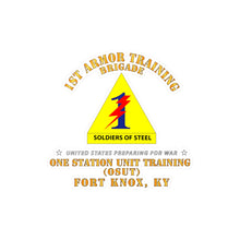 Load image into Gallery viewer, Kiss-Cut Vinyl Decals - Army -  1st Armor Training Brigade (OSUT) - Ft Knox, KY
