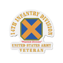 Load image into Gallery viewer, Die-Cut Magnets - Army - SSI - 14th Infantry Division - Phantom Division - US Army Veteran X 300
