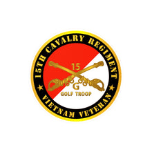 Load image into Gallery viewer, Kiss-Cut Vinyl Decals - Army - G Troop, 15th Cavalry Regiment -  Vietnam Veteran w Cav Branch
