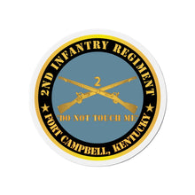Load image into Gallery viewer, Die-Cut Magnets - Army - 2nd  Infantry Regiment Branch - Do Not Touch Me - Fort Campbell, KY X 300
