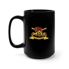 Load image into Gallery viewer, Black Mug 15oz - Army - 10th Cavalry Regiment w Br - Ribbon
