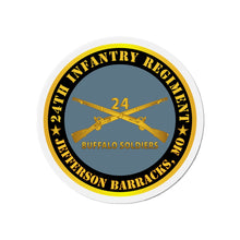 Load image into Gallery viewer, Die-Cut Magnets - 25th Infantry Regiment - Fort Missoula, MT - Buffalo Soldiers w Inf Branch
