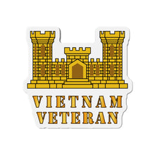 Load image into Gallery viewer, Die-Cut Magnets - Army - Engineer Branch - Vietnam Veteran
