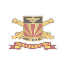 Load image into Gallery viewer, Kiss-Cut Stickers - 56th Field Artillery Battalion - DUI w Br - Ribbon
