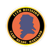 Load image into Gallery viewer, Kiss - Cut Stickers - Army - 11th Division - Camp Meade, Maryland X 300
