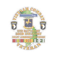 Load image into Gallery viewer, Kiss-Cut Stickers - Army - Vietnam Combat Vet - 2nd Bn 502nd Infantry - 101st Airborne Div SSI
