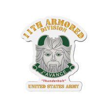 Load image into Gallery viewer, Die-Cut Magnets - Army - DUI - 11th Armored Division - Thunderbolt - US Army X 300
