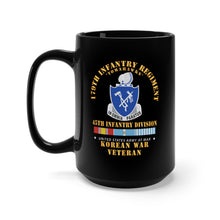 Load image into Gallery viewer, Black Mug 15oz - 179th Infantry Regiment - Tomahawks - 45th ID w KOREA SVC X 300
