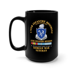 Black Mug 15oz - 179th Infantry Regiment - Tomahawks - 45th ID w KOREA SVC X 300