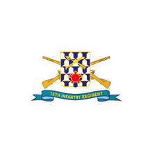 Load image into Gallery viewer, Kiss-Cut Vinyl Decals - Army - 16th Infantry Regiment - DUI w Br - Ribbon X 300
