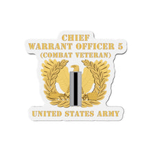 Load image into Gallery viewer, Die-Cut Magnets -SSI -Army - Chief Warrant Officer - CW05 - Combat Veteran - Flat - Eagle and Bar X 300
