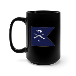 Black Mug 15oz - 1st Battalion, 179th Infantry Regiment - Guidon X 300