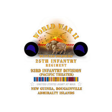 Load image into Gallery viewer, Kiss-Cut Vinyl Decals - Army - World War II - 25th Infantry, 93rd Infantry Div w Buffalo w PACSVC

