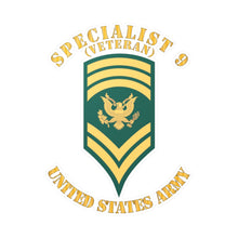 Load image into Gallery viewer, Kiss-Cut Vinyl Decals - Army - Enlisted - SPEC 9 - Specialist 9  - Std - Veteran X 300
