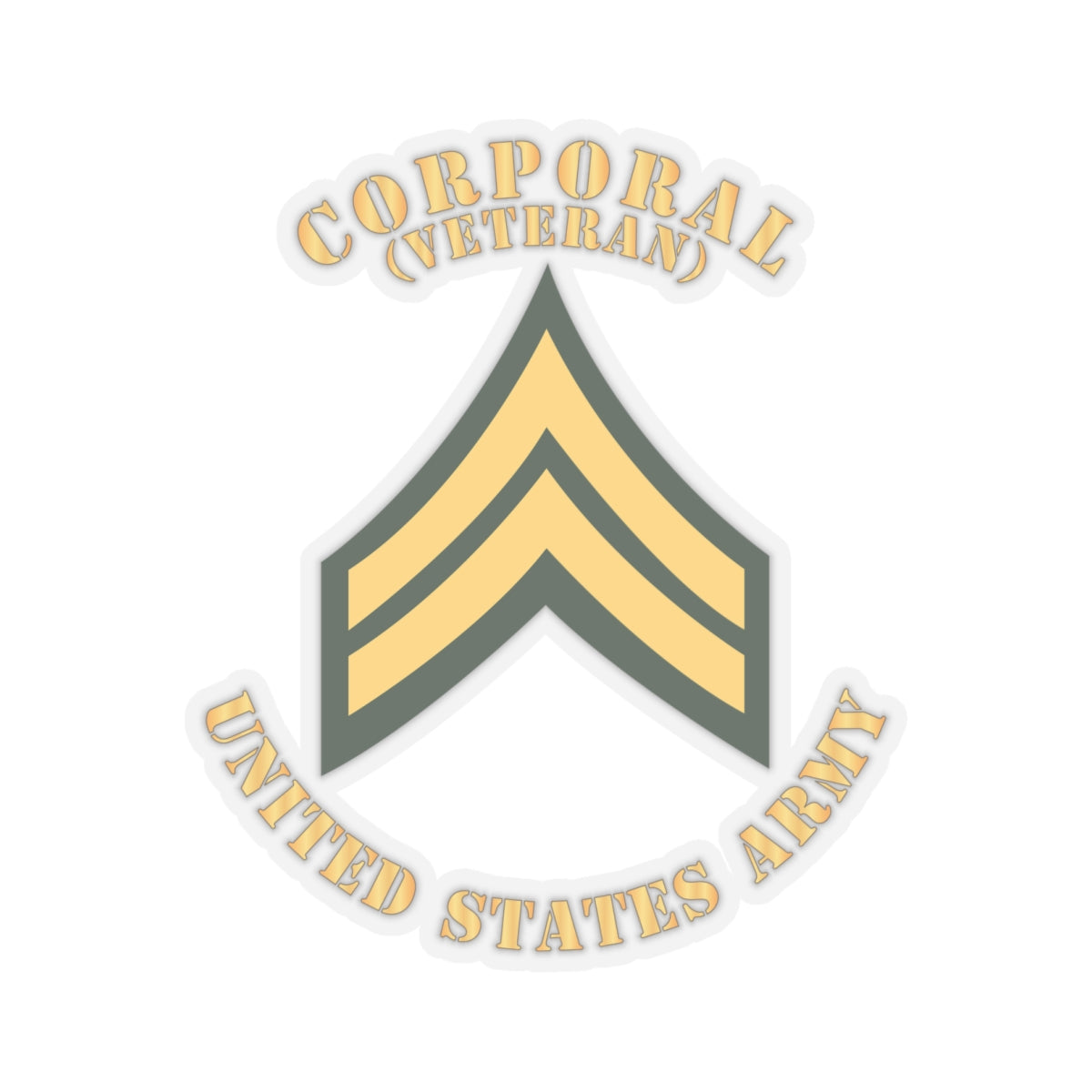 Kiss-Cut Stickers - Army - Corporal - CPL - Veteran - Flat X 300 – MIP ...