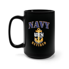 Load image into Gallery viewer, Black Mug 15oz - Navy - NAVY - CPO - Retired X 300
