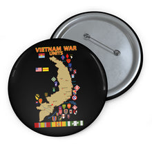 Load image into Gallery viewer, Custom Pin Buttons - Map - Vietnam Units - 3 wo DS
