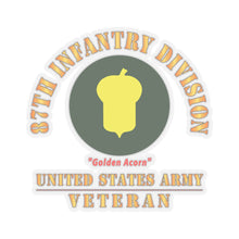 Load image into Gallery viewer, Kiss-Cut Stickers - Army - SSI - 87th Infantry Division - Golden Acorn - US Army Veteran X 300
