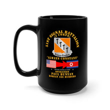 Load image into Gallery viewer, Black Mug 15oz - Army - Operation Paul Bunyan - 51st Signal Bn - Korea
