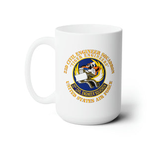 White Ceramic Mug 15oz - USAF - 23d Civil Engineer Squadron - Tiger Engineers
