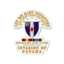 Load image into Gallery viewer, Die-Cut Magnets - Just Cause - 1st Bn 61st Infantry w Svc Ribbons wo DS
