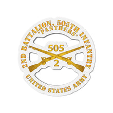 Load image into Gallery viewer, Die-Cut Magnets - Army -  2nd Bn, 505th Infantry Regiment - PANTHERS - Branch X 300
