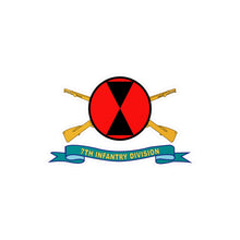 Load image into Gallery viewer, Kiss-Cut Vinyl Decals - Army - 7th Infantry Division - SSI w Br - Ribbon X 300
