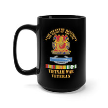 Load image into Gallery viewer, Black Mug 15oz - Army - DUI - 14th Infantry Regiment The right of the line w CIB -  Vn Svc X 3000
