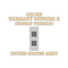 Load image into Gallery viewer, Kiss-Cut Stickers - Army - Chief Warrant Officer 2 - CW02 - Flat - Combat Veteran X 300
