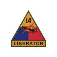 Load image into Gallery viewer, Kiss-Cut Vinyl Decals - SSI - 14th Armored Division w Name Tape X 300

