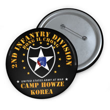 Load image into Gallery viewer, Custom Pin Buttons - 2nd Infantry Division - Camp Howze wo DS
