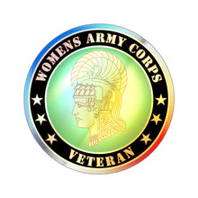 Load image into Gallery viewer, Holographic Die-cut Stickers - Womens Army Corps Veteran
