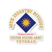 Load image into Gallery viewer, Die-Cut Magnets - Army - SSI - 40th Infantry Division - Sunburst Division - US Army Veteran X 300
